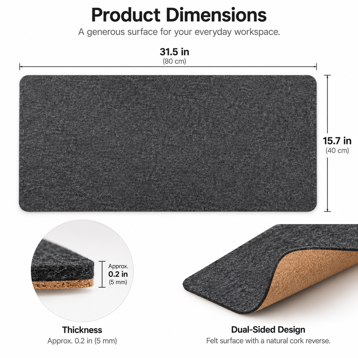 Felt & Cork Desk Mat