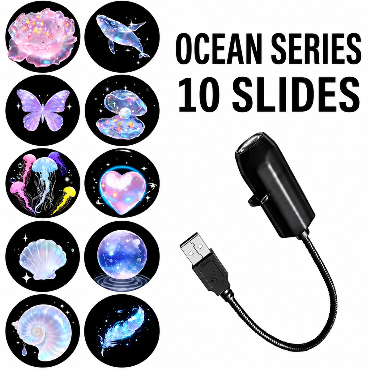 ✨Plug-&-Play HD Christmas Projector – 6 or 10 Festive Scenes