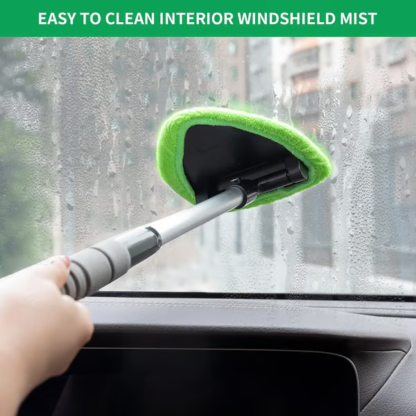 9-Piece Windshield Cleaning Kit – Extendable Handle & 180° Swivel Head