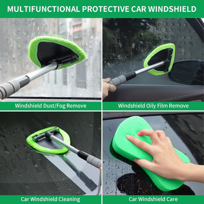 9-Piece Windshield Cleaning Kit – Extendable Handle & 180° Swivel Head