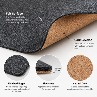 Felt & Cork Desk Mat
