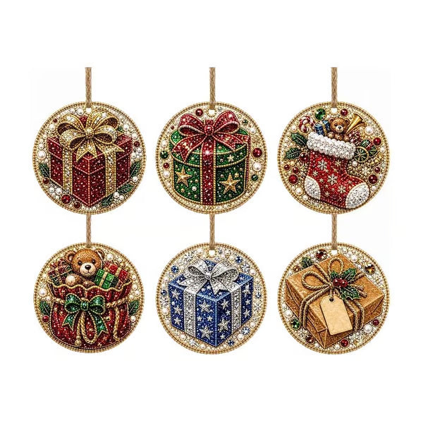 ⏳ LAST DAY: 50% OFF 🔥 6-Piece DIY Diamond Painting Christmas Ornament Kit