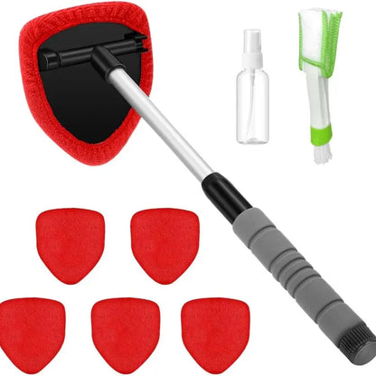 9-Piece Windshield Cleaning Kit – Extendable Handle & 180° Swivel Head