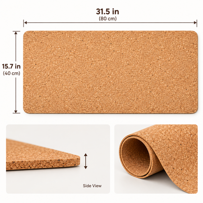 Double-Sided Cork Desk Mat