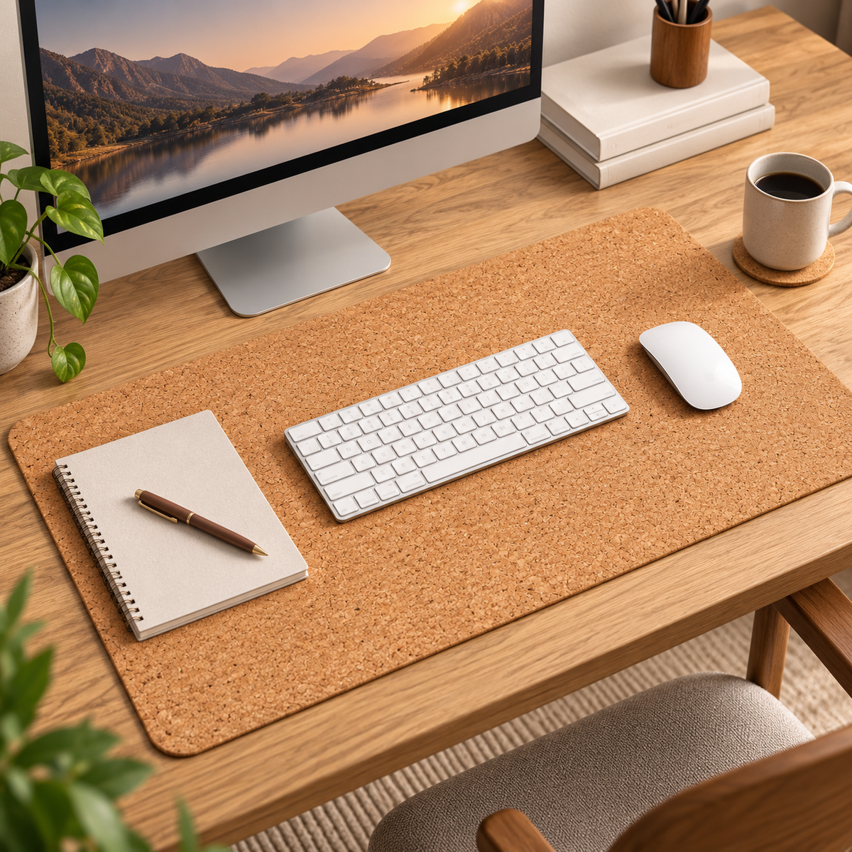 Double-Sided Cork Desk Mat