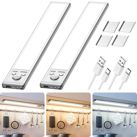 ⏳ LAST DAY: 50% OFF 🔥76LED Rechargeable Motion Sensor Under Cabinet Lights