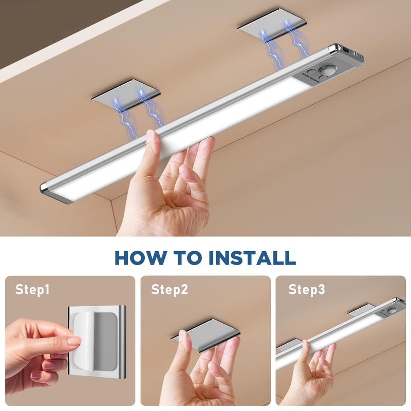⏳ LAST DAY: 50% OFF 🔥76LED Rechargeable Motion Sensor Under Cabinet Lights