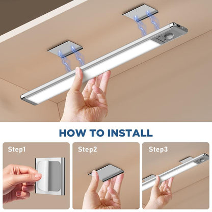 ⏳ LAST DAY: 50% OFF 🔥76LED Rechargeable Motion Sensor Under Cabinet Lights