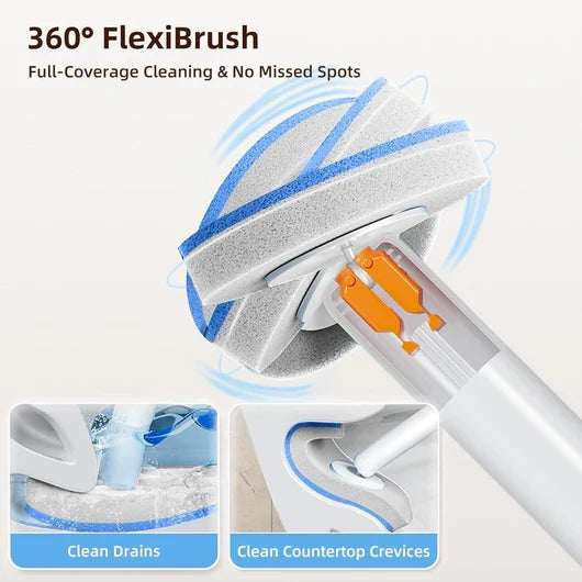 🧊Disposable Toilet Brush Set – with Built-In Cleaner & 24 Refills