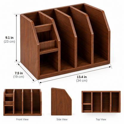 Wooden Vertical File Organizer